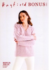 Knitting Pattern - Hayfield 10612 - Bonus Aran - Sweater